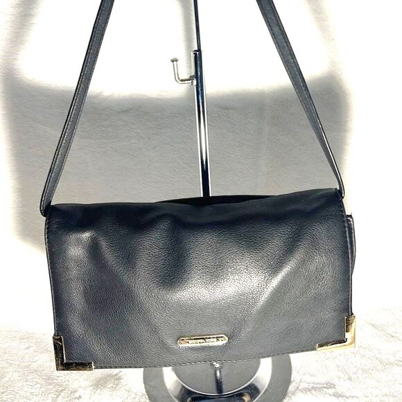 Michael Kors Black Leather Clutch with Removable Strap - Picture 1 of 11
